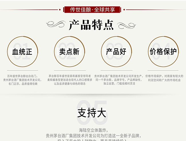 茅臺醇酒百年盛世柔和醬香型白酒【53°375ml】