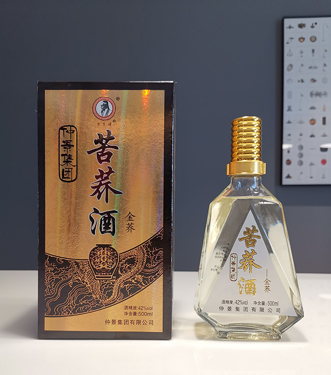 仲景集團長生譜苦蕎酒金蕎42°500ml蕎香型養(yǎng)生白酒.