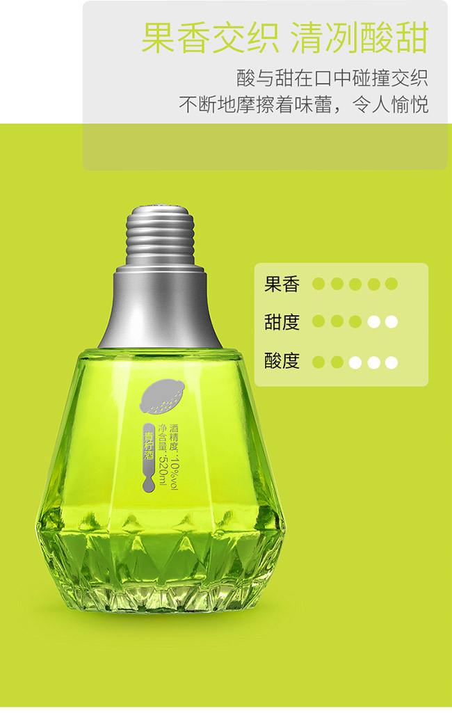 顏醺果鉆酒青檸味【10° 520ml】